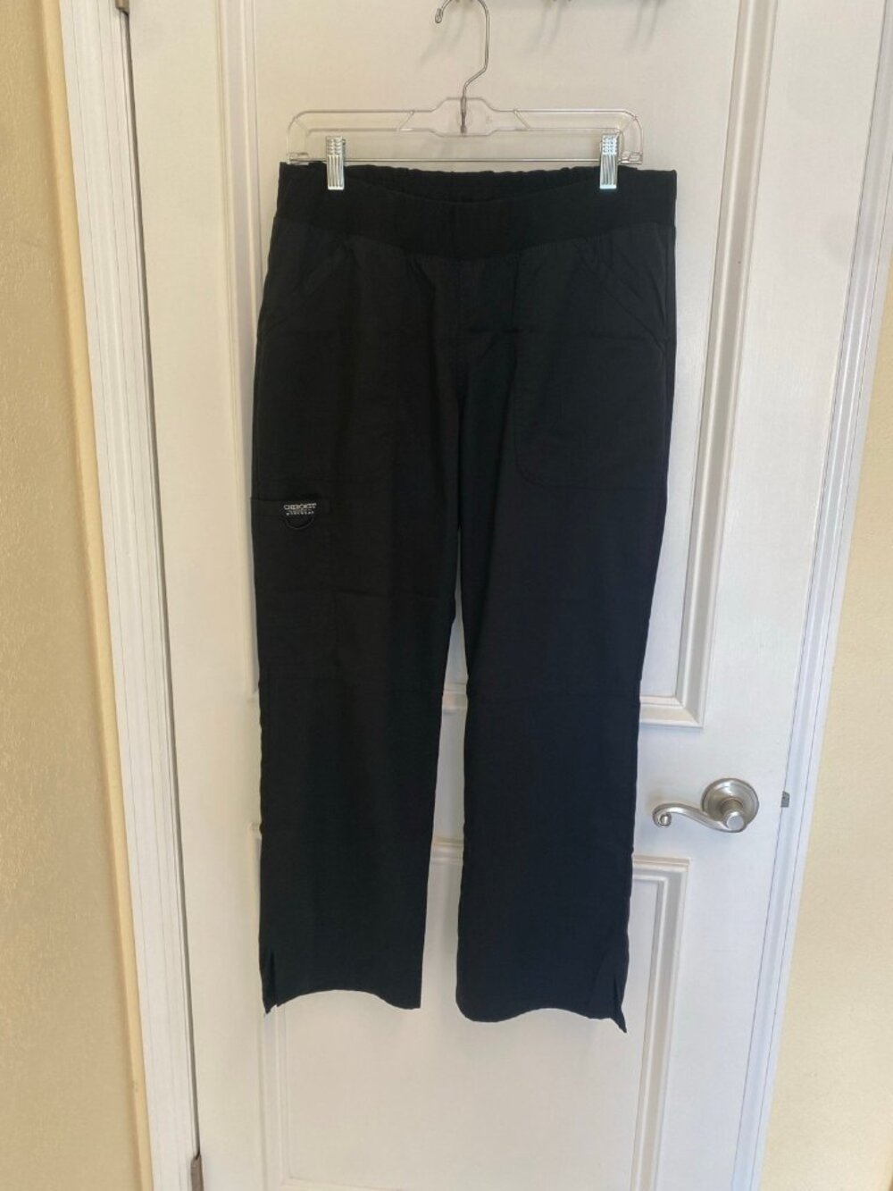 Cherokee Workwear Black Scrub Uniform Pants Women’s Size Medium Petite